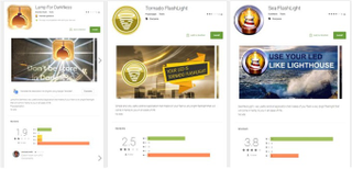 A few of the flashlight apps hosting BankBot (Avast)